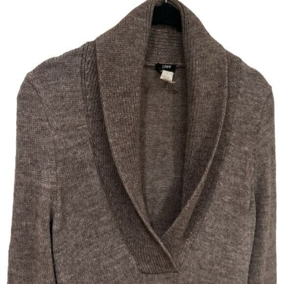 J. Crew Alpaca Blend Plunge V-Neck Long Sleeve Sweater Capsule Cozy Cabincore S - Picture 3 of 9